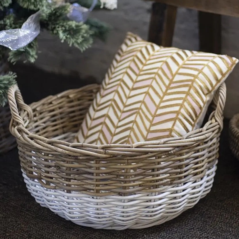 ROUND BASKET, TWO TONE