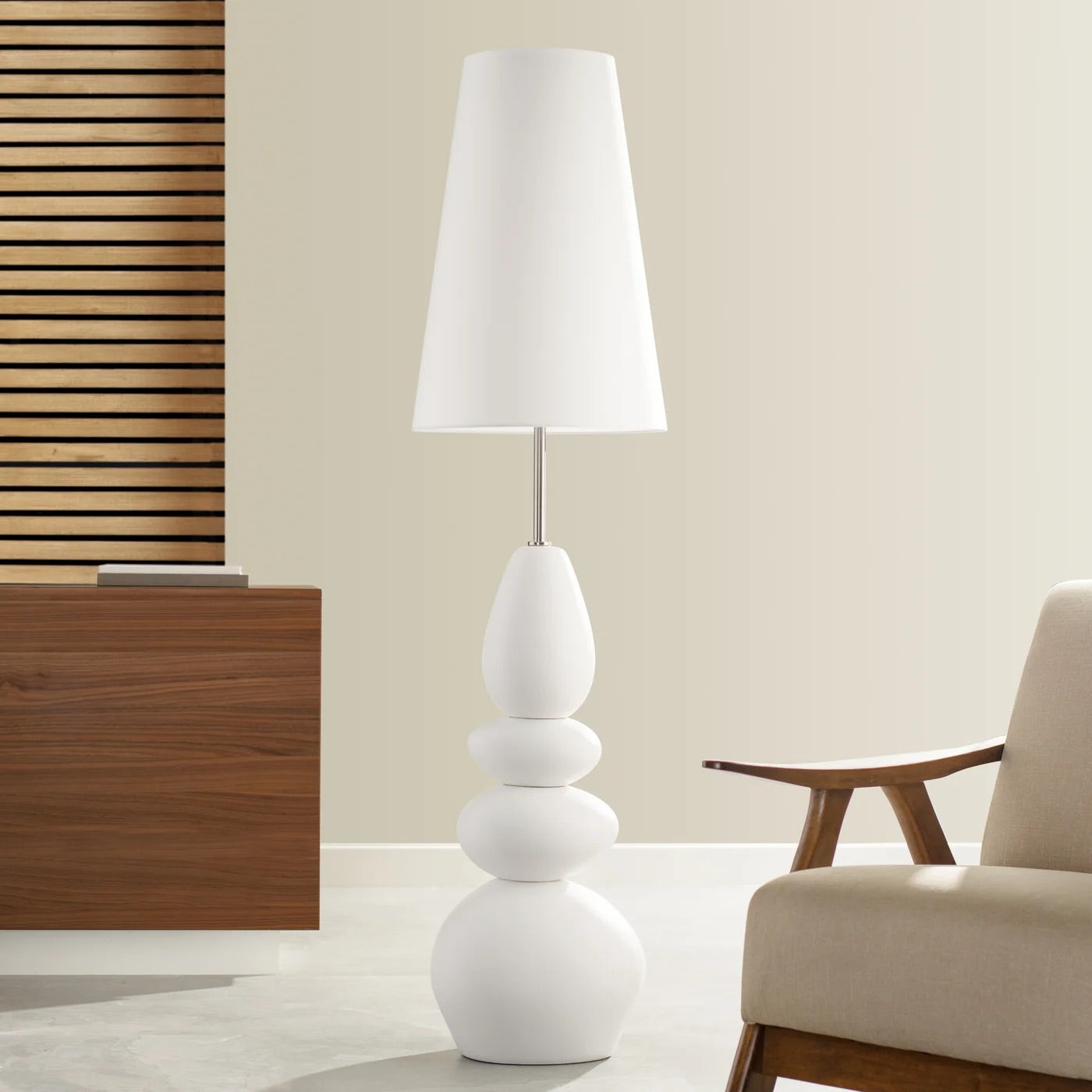 FLOOR LAMP NORDIC - WHITE CERAMIC