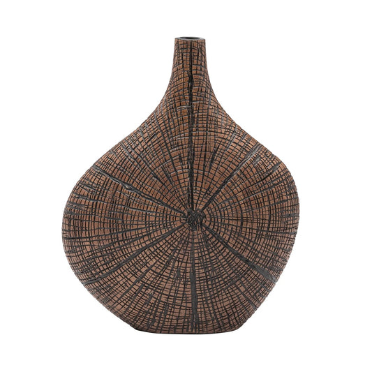 VASE RADIANT BARK - BROWN