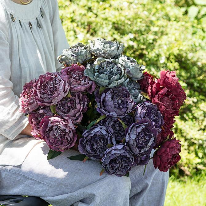 PEONY BOUQUET, OPEN - PURPLE