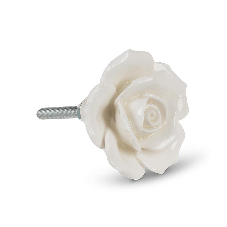 KNOB/ROSETTE, WHITE