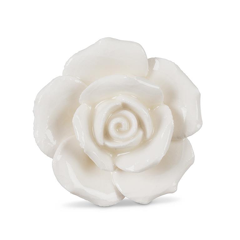 KNOB/ROSETTE, WHITE