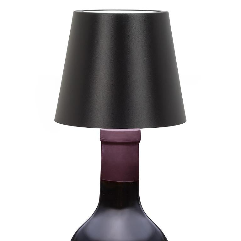 BOTTLE STOPPER LAMP, LED - BLACK