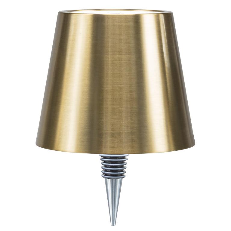 BOTTLE STOPPER LAMP, LED - GOLD