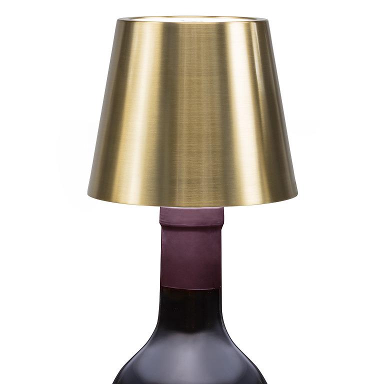 BOTTLE STOPPER LAMP, LED - GOLD