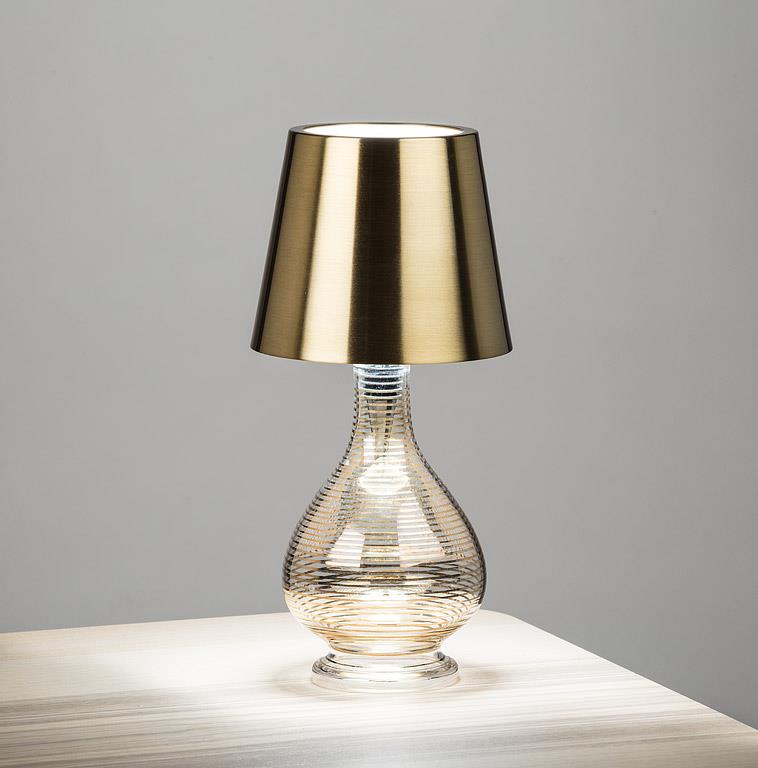 BOTTLE STOPPER LAMP, LED - GOLD