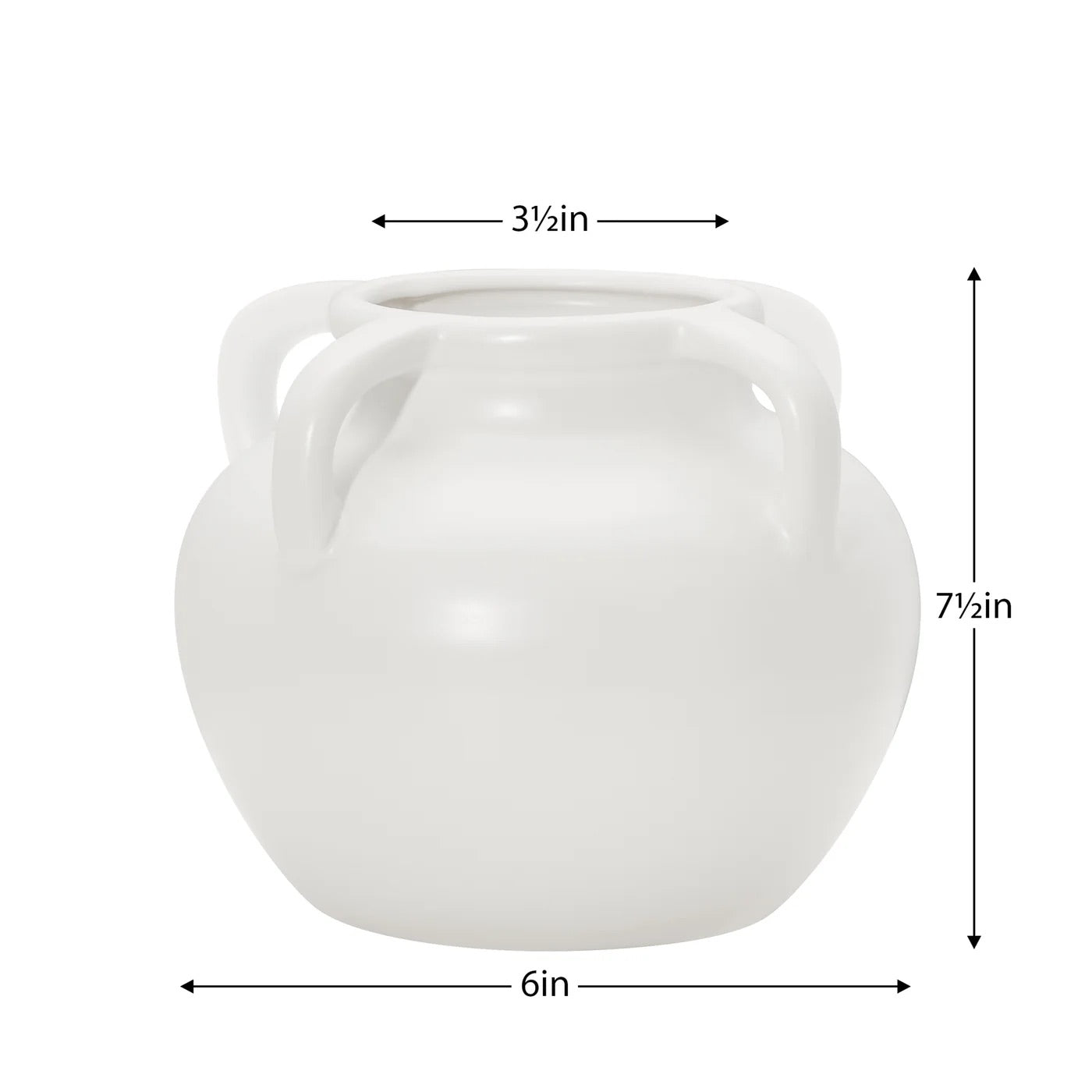 VASE / MATTE WHITE, SMALL - CERAMIC (6")