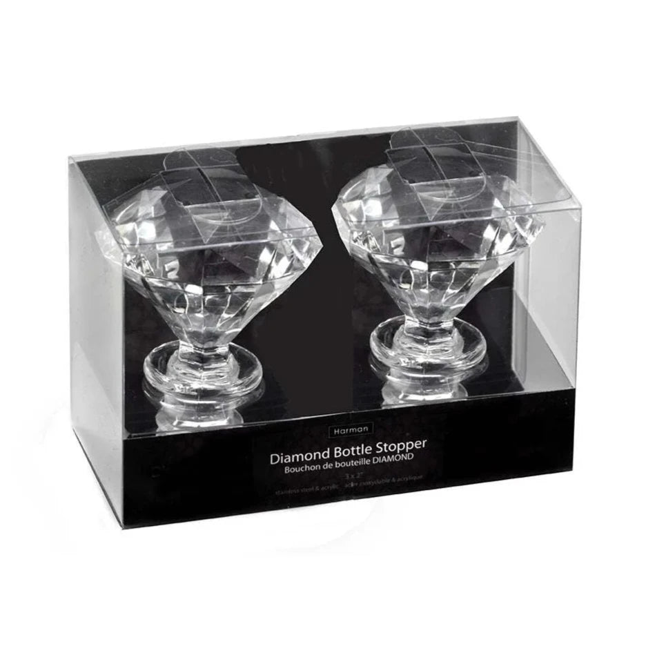 BOTTLE STOPPER - DIAMOND/CLEAR