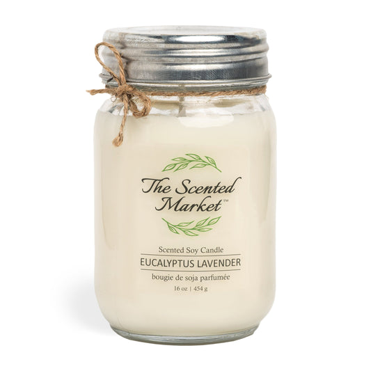 CANDLE (SOY WAX), EUCALYPTUS LAVENDER 16oz