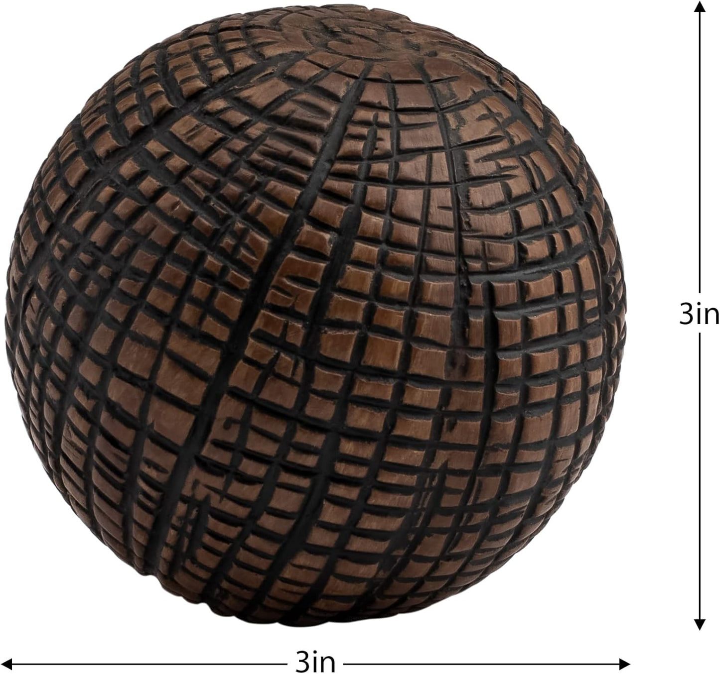 DECORATIVE BALLS, RADIANT BARK - BROWN