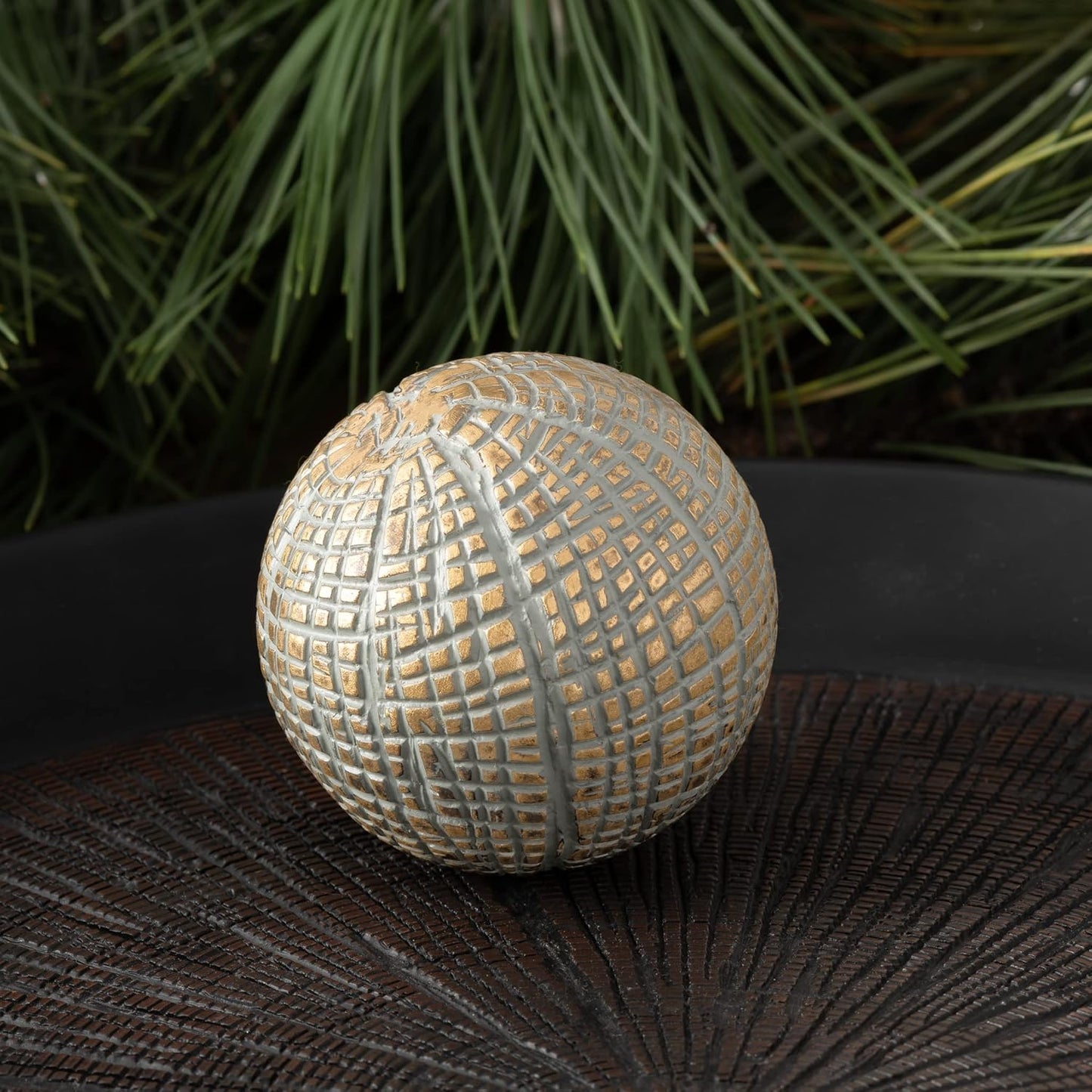 DECORATIVE BALL, RADIANT BARK - LIGHT