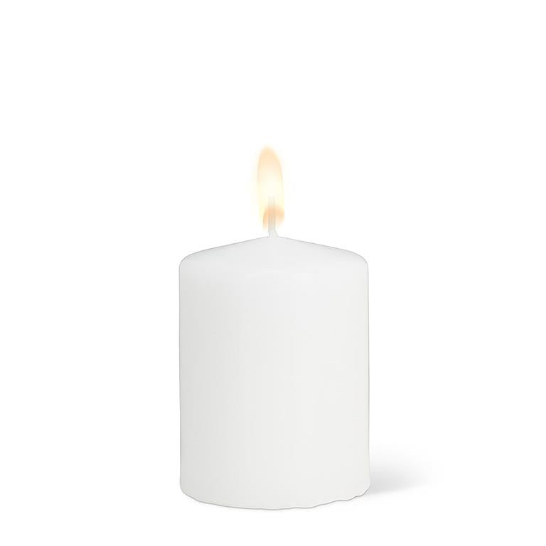 CANDLE, PILLAR - WHITE