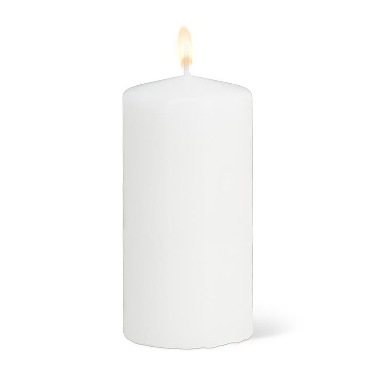 CANDLE, PILLAR - WHITE