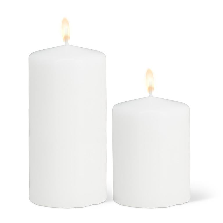 CANDLE, PILLAR - WHITE