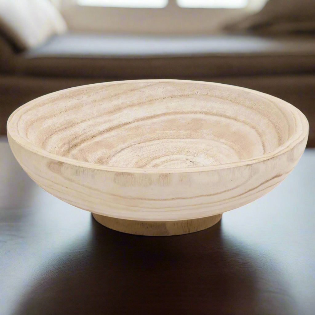 BOWL, ROUND - PAULOWNIA WOOD