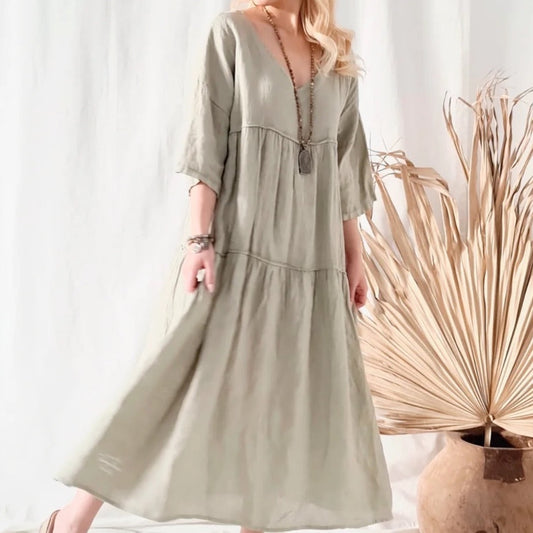 ALEXANDRA DRESS - PASTEL GREEN