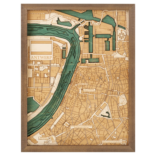 MAP, FRAMED - ANTWERPEN (S)