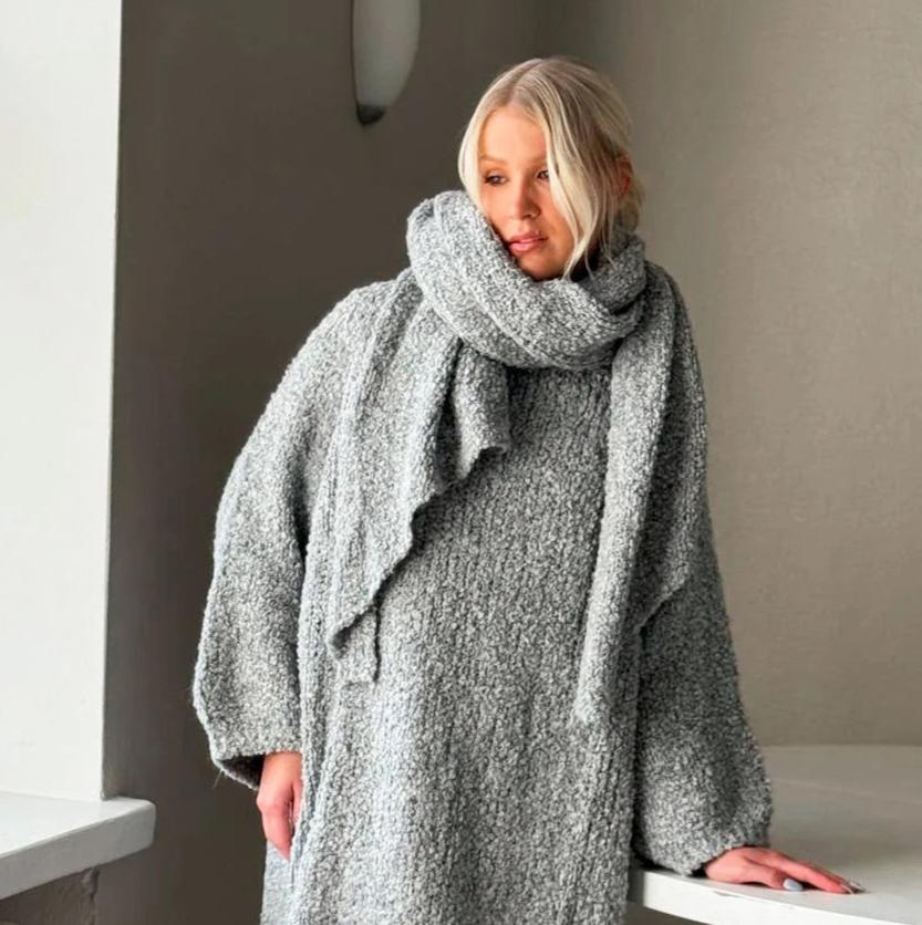 SCARF, BOUCLE - GREY