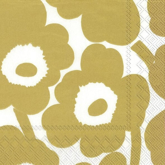 MARIMEKKO NAPKINS, LUNCHEON - UNIKKO WHITE GOLD