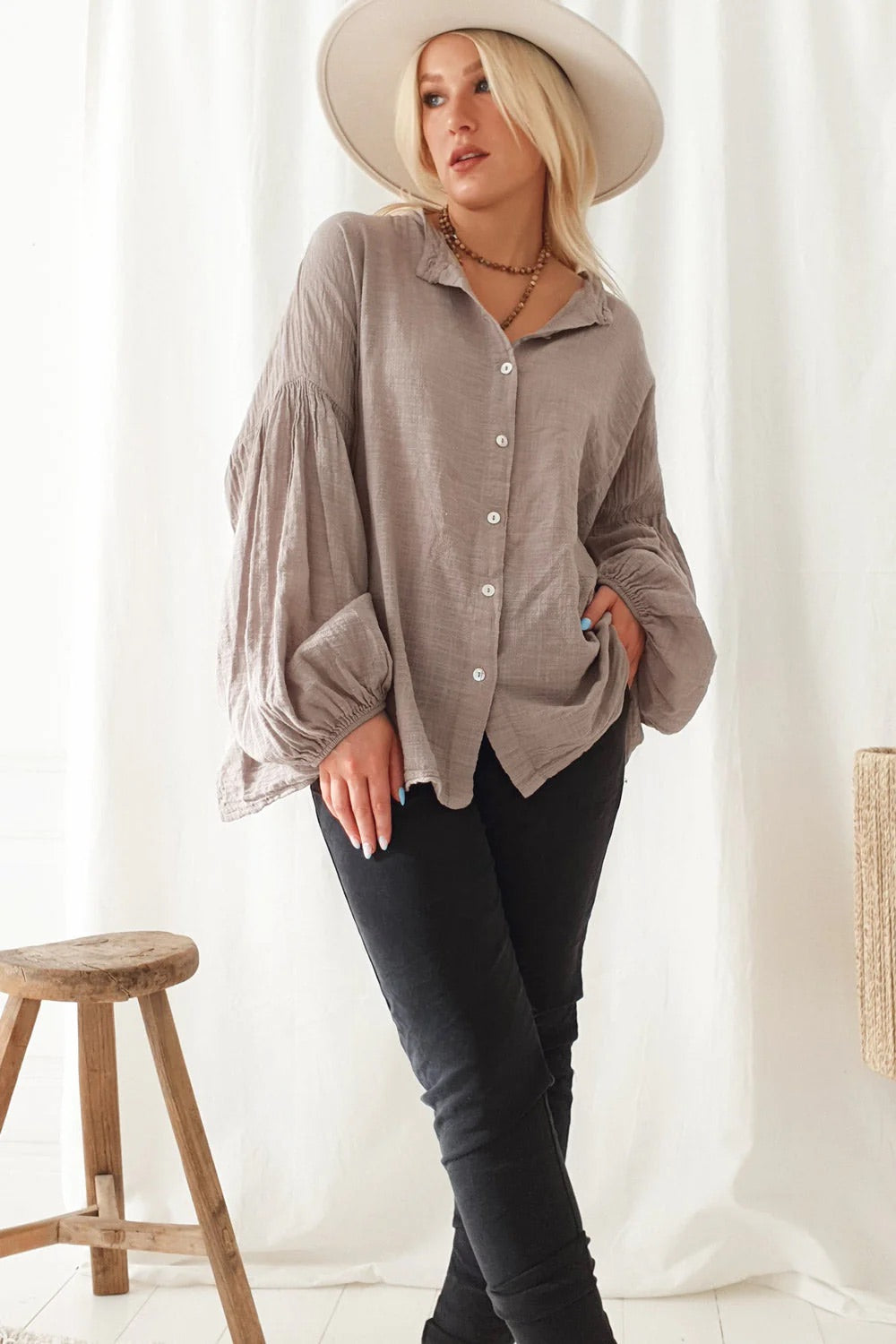 CHALKY SHIRT - TAUPE