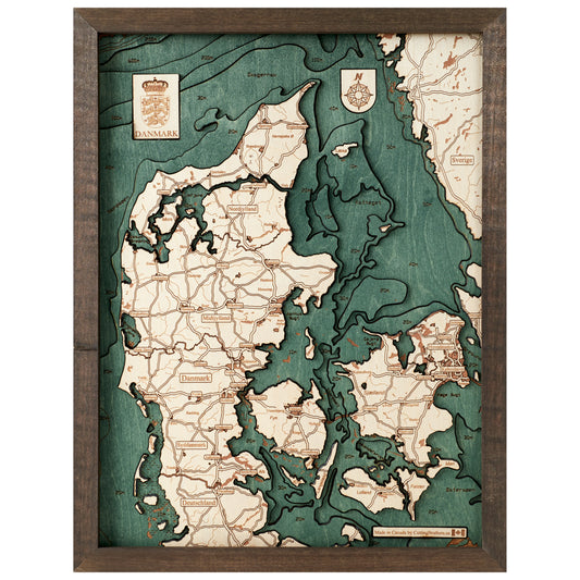 MAP, FRAMED - DENMARK (S)