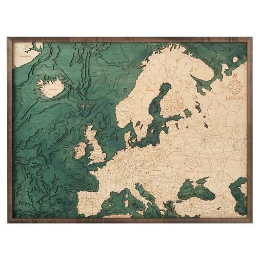 MAP, FRAMED - EUROPE