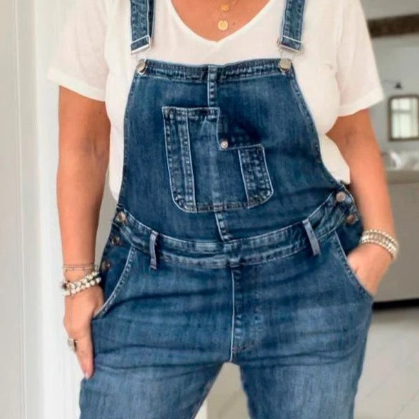 GOOD VIBES, DENIM OVERALL - DENIMBLUE