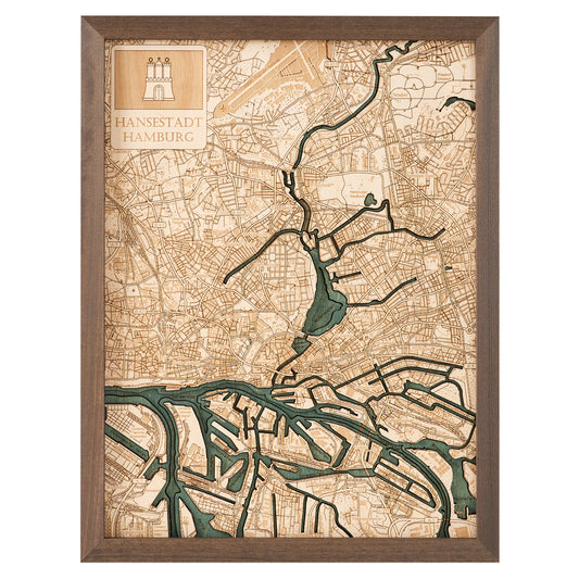 MAP, FRAMED - HAMBURG (S)