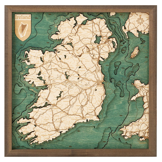 MAP, FRAMED - IRELAND