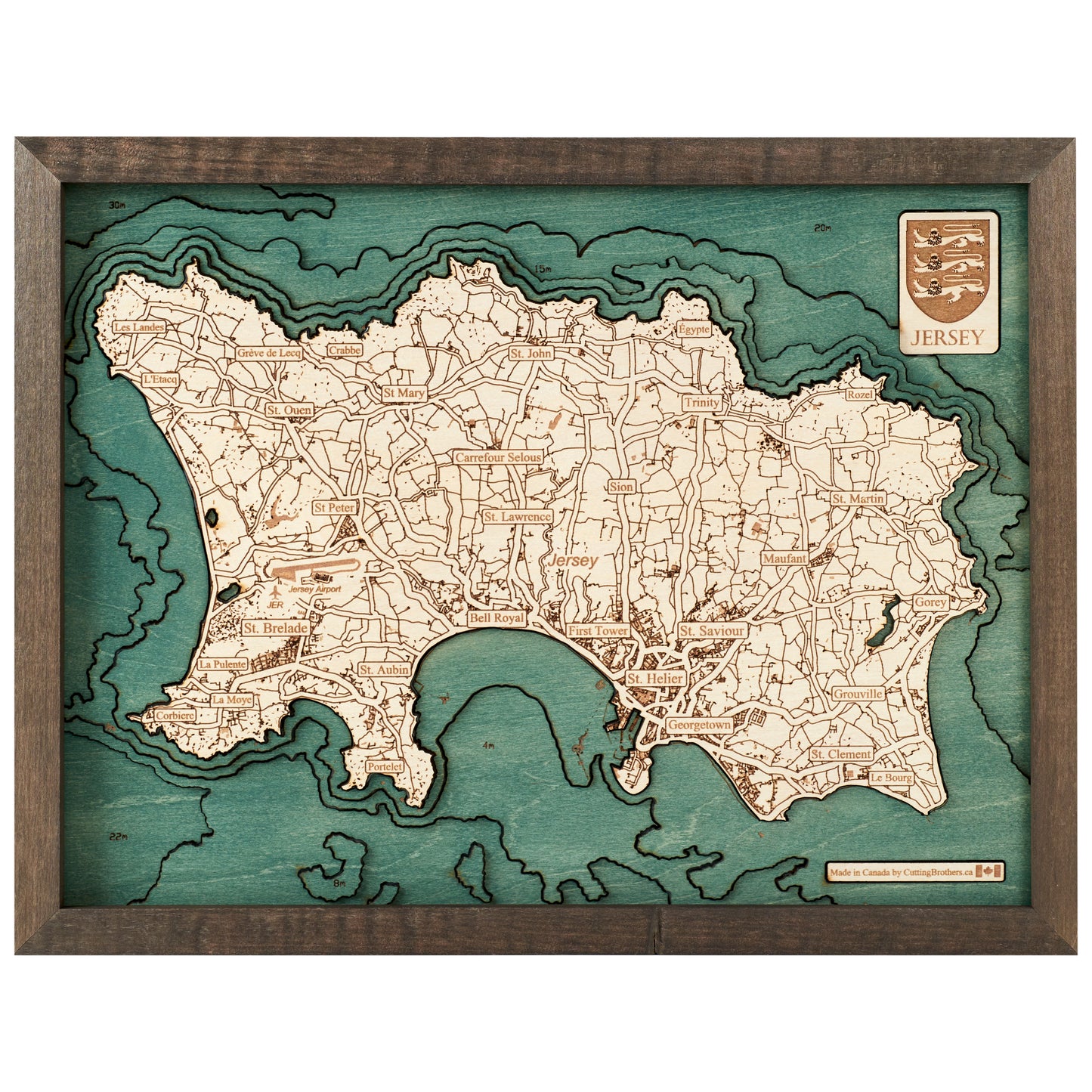 MAP, FRAMED - JERSEY (S)