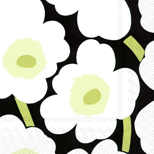 MARIMEKKO NAPKINS, LUNCHEON - UNIKKO BLACK