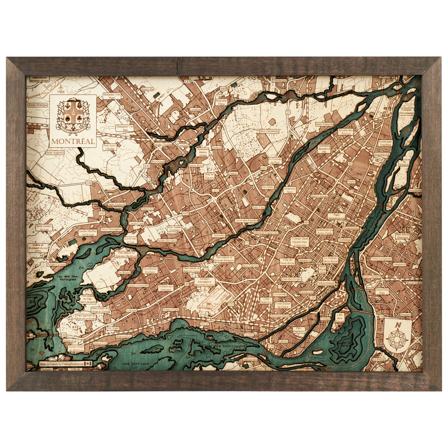 MAP, FRAMED - MONTREAL