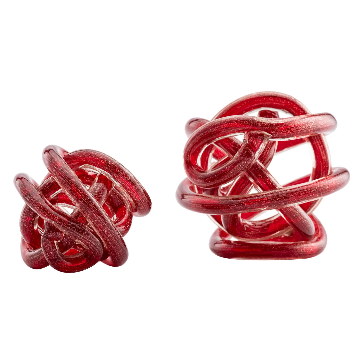 KNOT, ORBIT GLASS - RED/GOLD