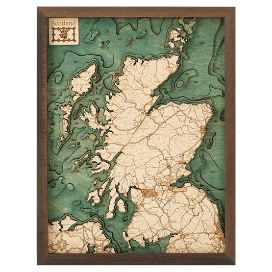 MAP, FRAMED - SCOTLAND