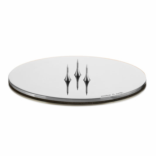 ESTER & ERIK, CANDLE PLATE - SHINY SILVER