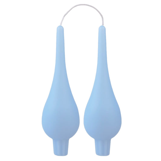 DANISH CANDLE, DROP SHAPE - ICEBLUE