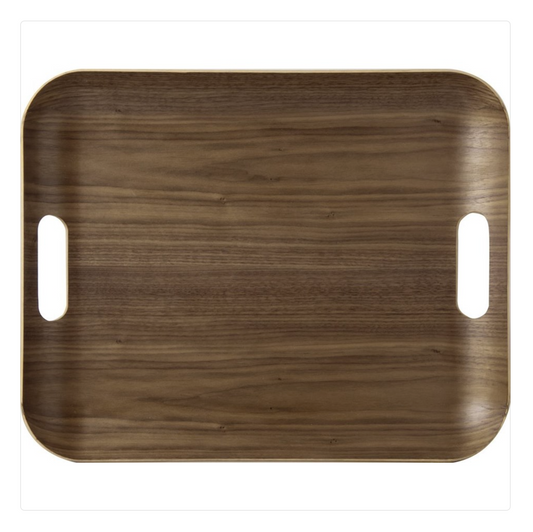 TRAY, WOODEN (RECTANGULAR) - BROWN