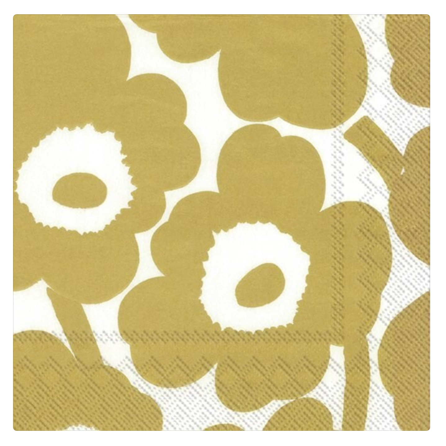 MARIMEKKO NAPKINS, COCKTAIL - UNIKKO WHITE GOLD