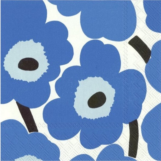 MARIMEKKO NAPKINS, LUNCHEON - UNIKKO BLUE