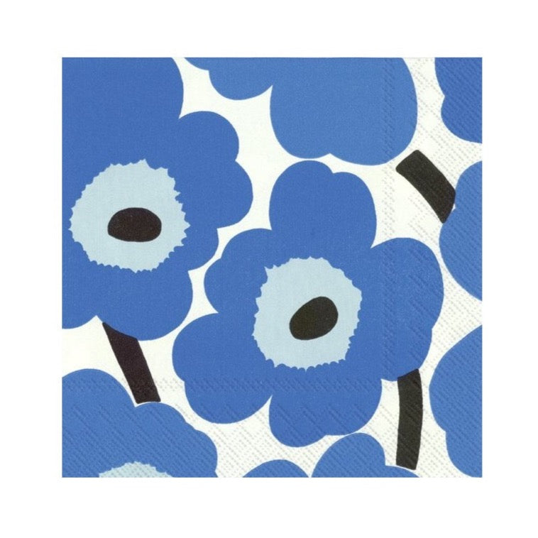 MARIMEKKO NAPKINS, COCKTAIL - UNIKKO BLUE