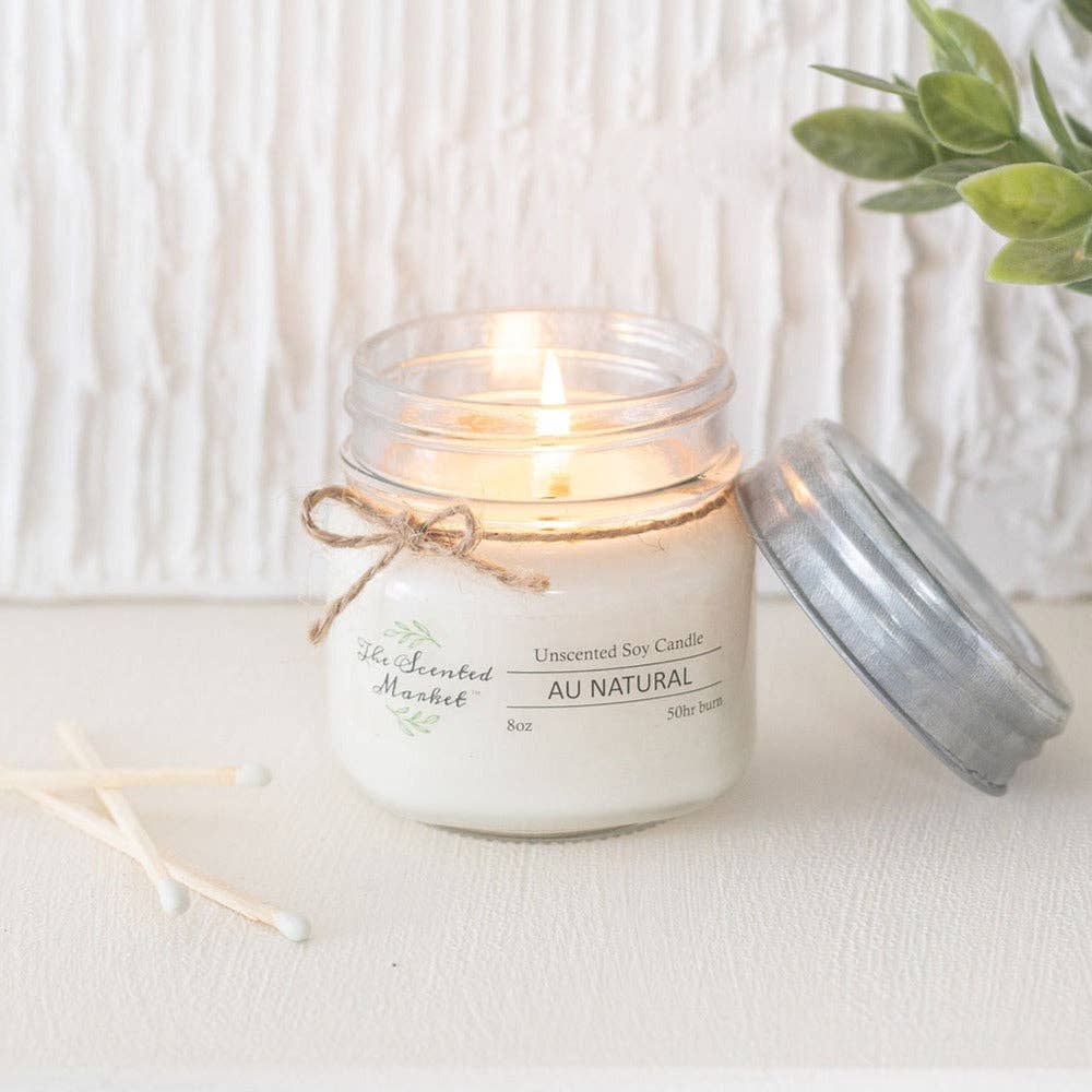 CANDLE (SOY WAX), SCENT FREE 8oz