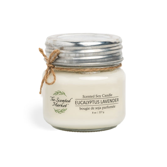 CANDLE (SOY WAX), EUCALYPTUS LAVENDER 8oz