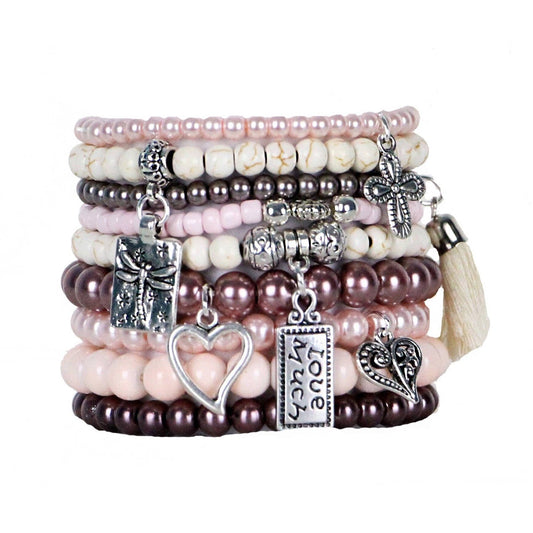 BRACELETS, SET of 9 - BOHO