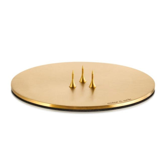 ESTER & ERIK, CANDLE PLATE - MATT GOLD