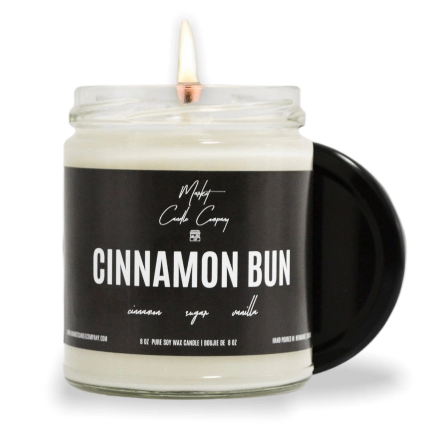 CANDLE (SOY WAX), CINNAMON BUN 8oz