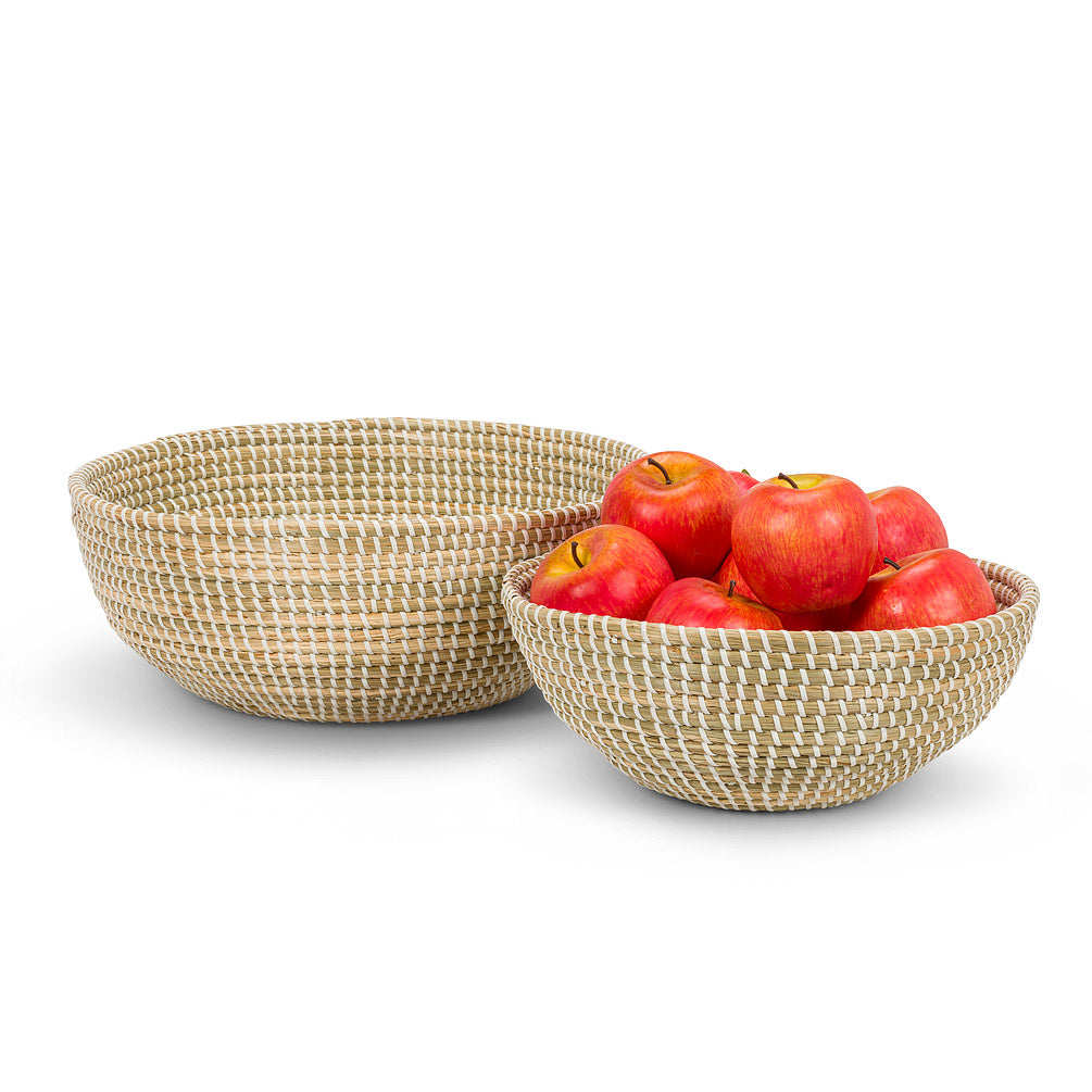 BOWL / BASKET - WHITE, LARGE