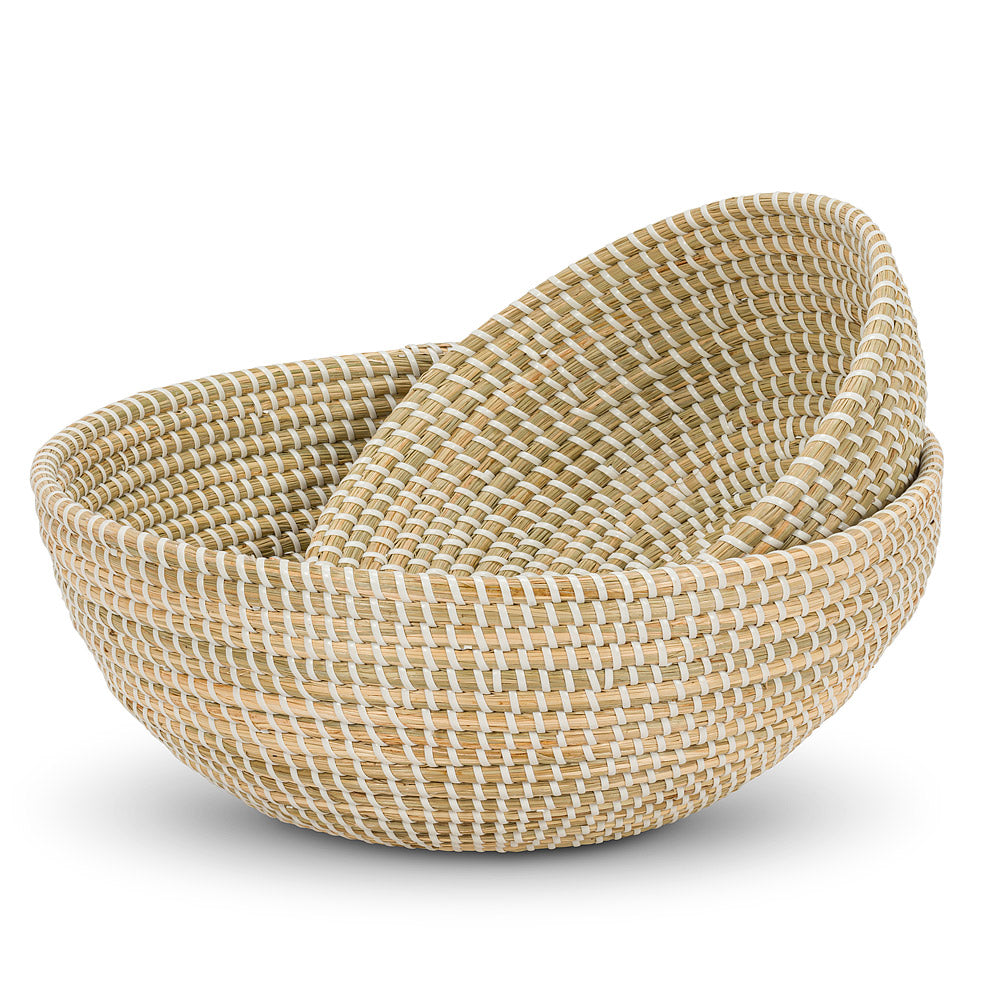 BOWL / BASKET - WHITE, LARGE