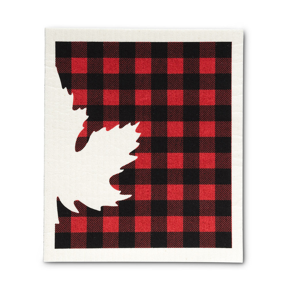 DISHCLOTH (SET OF 2) CHECK LEAF