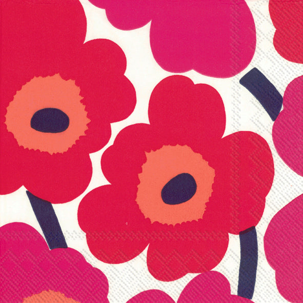 MARIMEKKO NAPKINS, LUNCHEON - UNIKKO RED