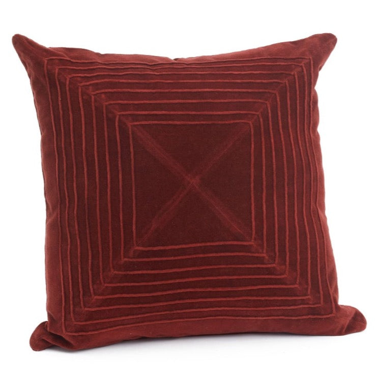 PILLOW BREANNA, VELVET - BORDEAUX 20"x20"